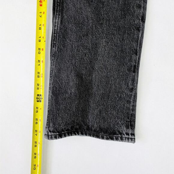 AGOLDE Fran Low Slung Jeans 26 Charcoal Straight Leg Rigid Button Fly - Picture 9 of 11